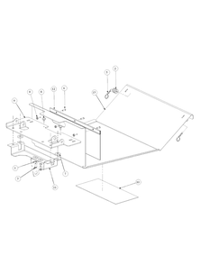 Floor Panel Assembly Diagram and Parts List for M60-KW ROPS-53BH5D8X750-25HP-OHV Cub Cadet Lawn Tractor